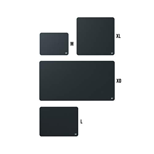 Fnatic | Dash L | Pro Gaming Mouse Mat for Esports | Fast Surface | Stitched Edges and Anti-Slip Rubber Base | Size L | Black | Hybrid Fabric| 19.2"x14.6"x0.12
