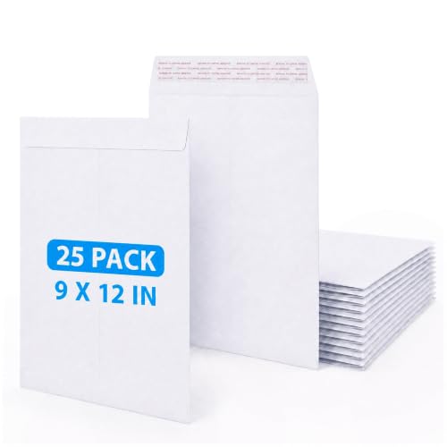 White 9x12in Self Seal Mailing Envelopes - 25 Pack, Catlovecorn