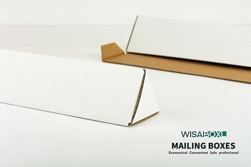 Wisaiboxl 18.25x3x3 Inch Triangle Mailing Tubes - 25 Pack Shipping Boxes
