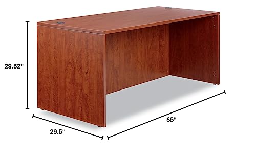 Alera VA216630MC Alera Valencia Series Straight Front Desk Shell, 65w x 29 1/2d x 29 5/8h, Cherry