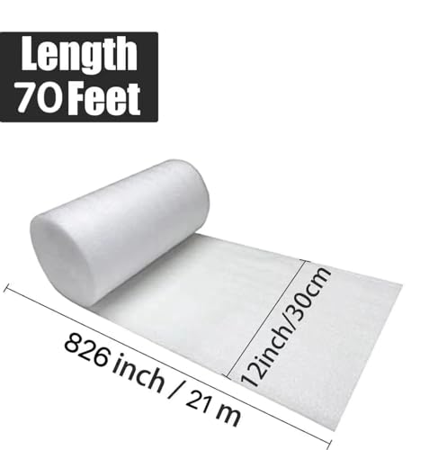 PONGHEI 12x70' Eco-Friendly Foam Wrap Rolls for Moving & Packing, 30cm x 25m