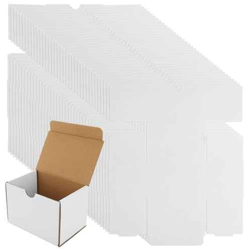 100 PCS Small Boxes for Shipping 4x3x3 Shipping Boxes for Business White Cardboard Boxes Small Mailing Box White Packing Box for Packing, Moving and Storage