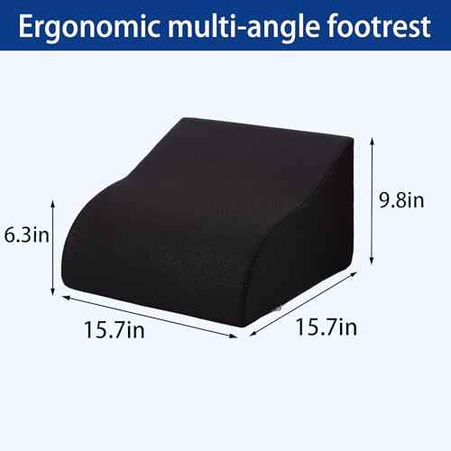 Foot Rest for Under Desk at Work Ergonomic Under Desk Footrest£¬Support Foot Pillow Double-Sided Footstool£¬ for Office, Home & Gaming Leg Elevation Pillow Black