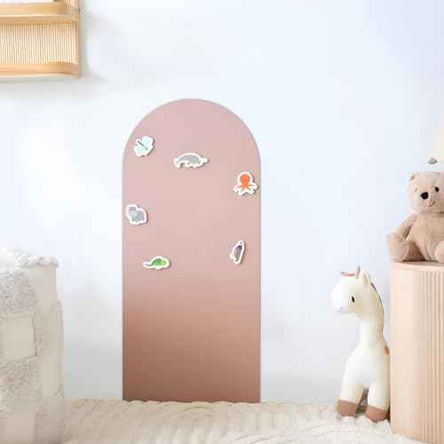 Arch Magnetic Wall Decal - 40" x 18" Matte Finish Chalkboard Sticker for Wall - Magnetic Board for Playroom, Home Classroom(Camel Blush)