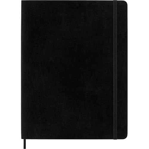 Moleskine Classic Notebook, Soft Cover, XL (7.5" x 9.5") Ruled/Lined, Black, 192 Pages