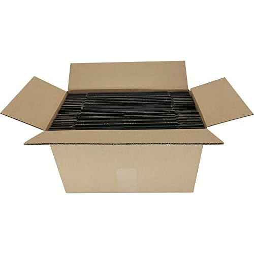 50 Pack 6x4x2'' Small Shipping Boxes, Black Corrugated Cardboard Literature Mailers, Mailing Packaging Supplies for Small Business (BK642-50)