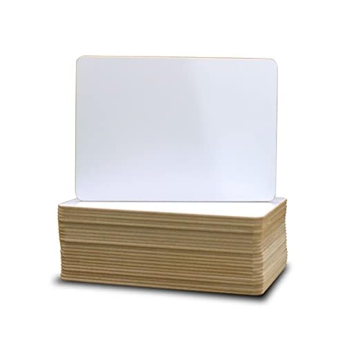 Flipside Products 5" x 7" Two-Sided Dry Erase White Boards, Classroom Pack, Double Sided Lapboard for Class, Reusable for Group Participation - 24 Pack