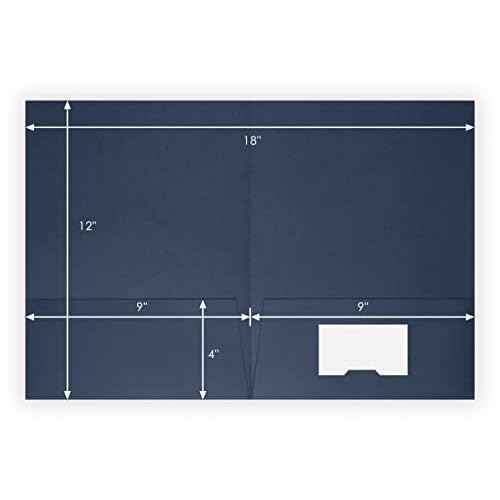 The Gallery Collection, 25 Count, Blue, Two Pocket Presentation Folders, Perfect for Sales Material, Important Documents & More (9 x 12)