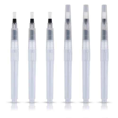 6pcs Pencil Style Envelope Moistener, Letter Sealer Envelope & Stamp Moisteners with Nylon Brush Head Envelope Licker Tool Mailing Moistener Wetter Roller for Office Classroom(Clear)