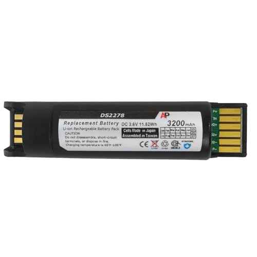 Replacement Battery for Zebra DS22 and DS2278 Series Barcode Scanners. Li-ion, 3200 mAh, Cells Made in Japan.
