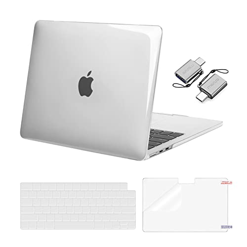MOSISO Crystal Clear MacBook Air 13-Inch Case Compatible with M2 M3 M4 M5 Models
