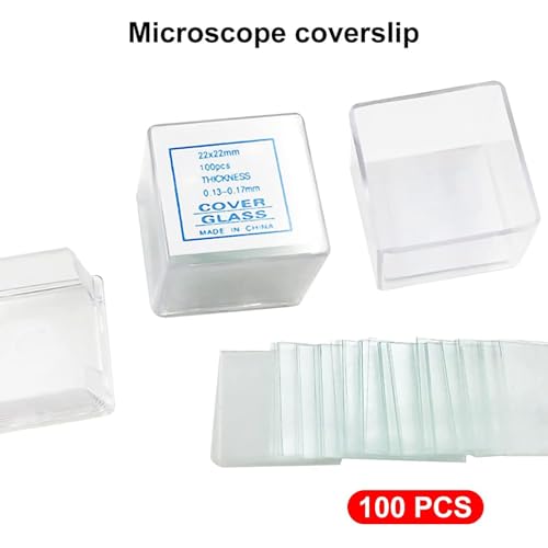 22x22mm Microscope Cover Slips 500 pcs Premium Optical Glass for Lab & Education