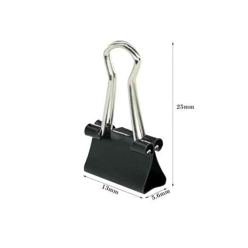 64Pcs Mini Binder Clips, 0.5 inch(13mm), Paper Clamps Micro Size for Office Supplies, Black