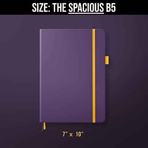 Bullet Dotted Journal Dot Grid Notebook | B5 Daily Journaling Notebooks for Personal Writing, Work, Women | 160gsm Thick Paper, Hard cover, Lay Flat Binding | B5 < 8.5 x 11 Cuaderno Libretas de apuntes