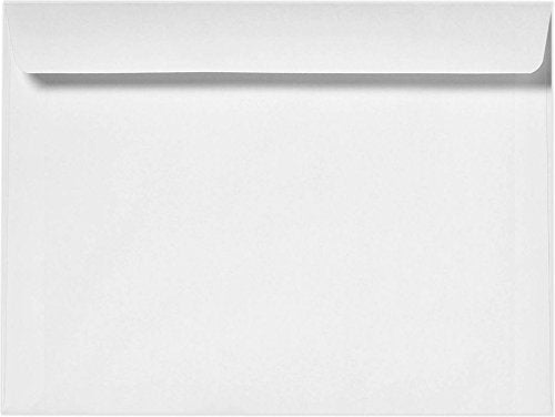 50 Pack LUXPaper 10x13 Booklet Envelopes Bright White 28lb. for Business & Mailings