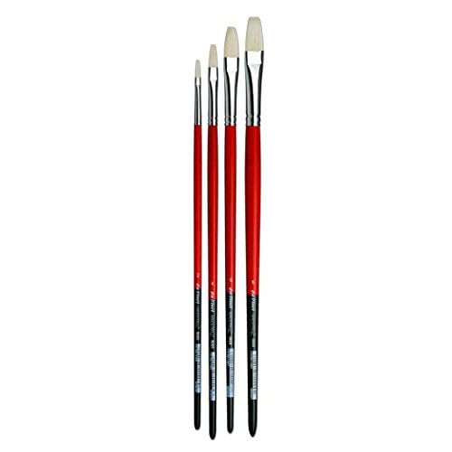 da Vinci Brushes 5023 Maestro 2 Hog Bristle Flat (Sizes 2,4,6,8) Artist Brush Set, Black 4