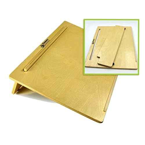 Playlearn Ergonomic Wooden Writing Slope/Slant Board - 20 Degree Optimal Angle - Extra Wide with Pen Holder