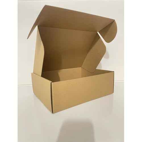 13x10x4 Inch Set of 18 Pack Brown Corrugated Shipping Boxs - Cardboard Boxes for Mailing, Packing and Literature Mailer Boxes, Small Business Mailing Bulk