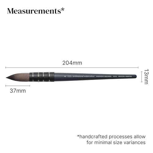 Winsor & Newton Professional Watercolour Synthetic Squirrel Quill Brush, 6, us-0 / asia size s