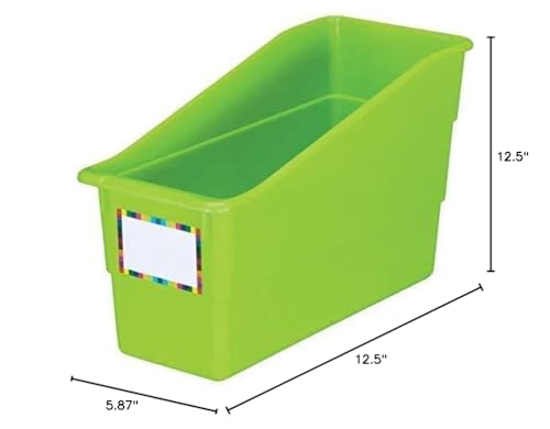 Really Good Stuff Durable Book and Binder Holder - 5pack, Bright Neon Colors, 5 ?? x 12 ?? x 7 ??, Classroom Organization, Storage Solution, Sturdy and Versatile