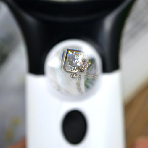 Heavy-Duty Handheld Magnifying Glass with LED Light | 3X & 45X Magnification