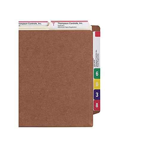 Smead End Tab TUFF¢ç File Pocket, Reinforced Straight-Cut Tab, 5-1/4" Expansion, Tyvek¢ç Gusset, Extra Wide Letter Size, Redrope, 10 per Box (73790)