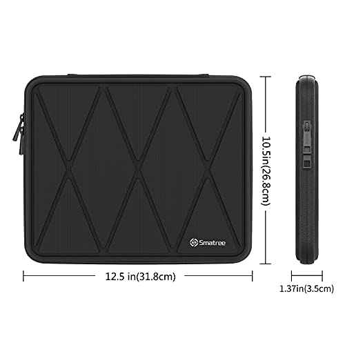 Smatree iPad Hard Shell Case for 13inch iPad Air M3 2025,New iPad Pro/Air 2024 with Magic Keyboard, 12.7inch Yoga Tab Plus 2025, 12.9inch iPadPro 2021 5th/2020 4th/2018 3rd, Tablet Carry Case, Black