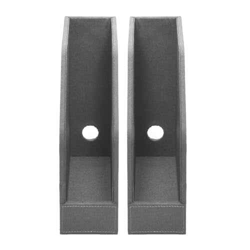 MobileVision Executive Grey Cloth Fabric Vertical File Holders - 2 Piece Combo