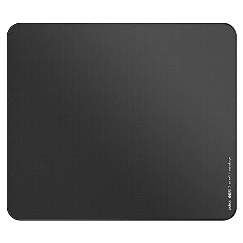 Pulsar - eS2 Esports Professional Level Gaming Mouse Pad/Mat 3mm Thickness Anti-Slip Base Anti-Fray Precision Stitching 19.3in x 16.5in (XL, Black)