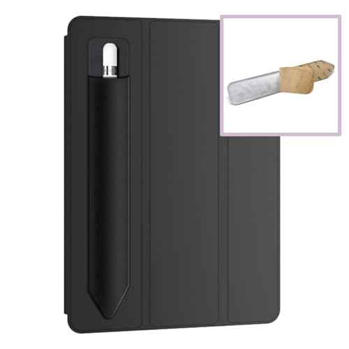 TENOC Universal Stylus Holder, Adhesive Pencil Protected Sleeve Case, Elastic Pens Holder Storage Pouch Pocket Compatible for Pencil Pro 2nd/1st & USB-C, 1 Pcs, Black