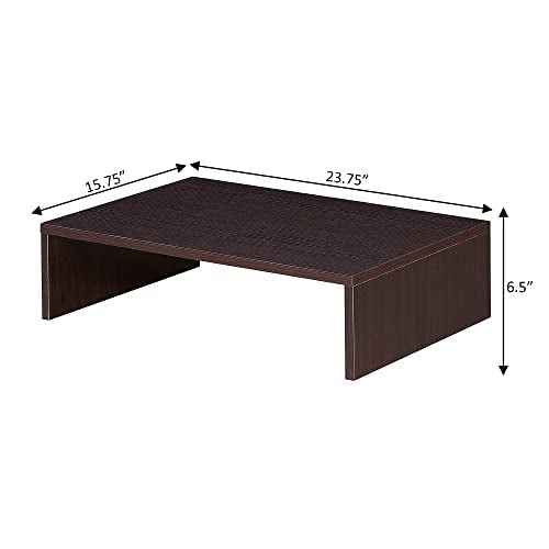 Convenience Concepts Designs2Go Small TV Riser 23.75", for TVs up to 26" - Contemporary TV or Computer Riser for Living Room, Modern Office, Den, Espresso
