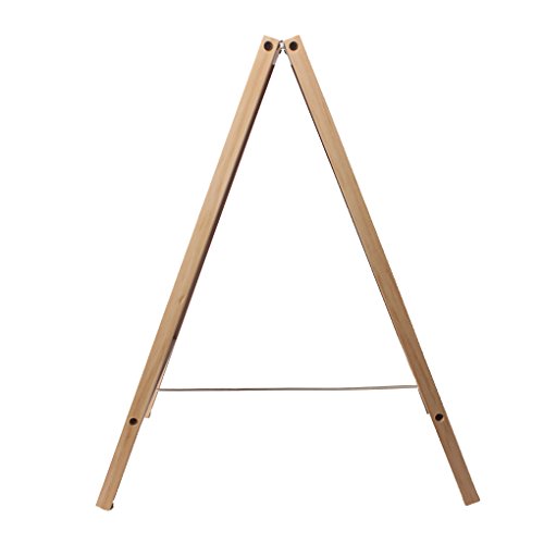 BangQiao 10" x 15.6" Double-Sided Freestanding Wooden A-Frame Chalkboard - Black