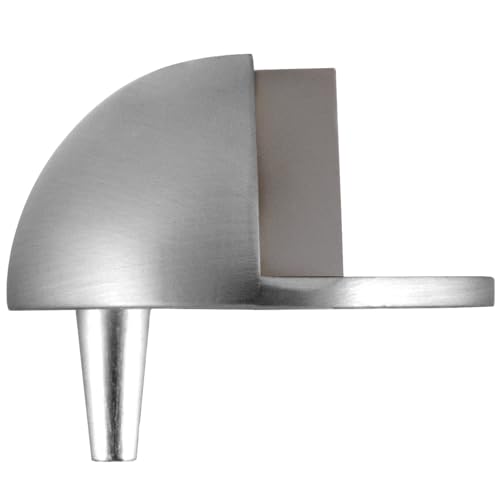 Dome Door Stop Wall Protectors with Rubber Stopper ? Satin Nickel Floor Mounted Door Stoppers 10-Pack ? Design House, 188342