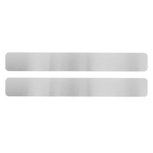 Housoutil Magnet Bulletin Board, 2PCS Silver Wall Adhesive Strips Bulletin Board, 375x50mm Frameless Magnetic Stainless Iron Strip for Office Home School Photo Display Memo Message