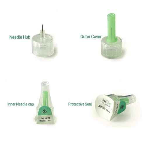 ONE-CARE Pen Tips, 32G x 8mm, Sterile, Seal and Cover, Universal Design, Optimal Skin-Contact ? Pack of 100/box