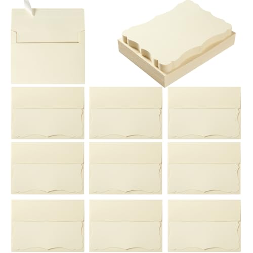 Toperd Cream A4 Envelopes with 4x6 Cards - 100 Pack Invitation Supplies
