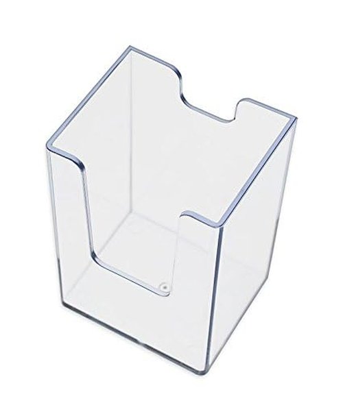 SOURCEONE.ORG Premium Clear Acrylic Single Pocket Vertical Business Card Holder