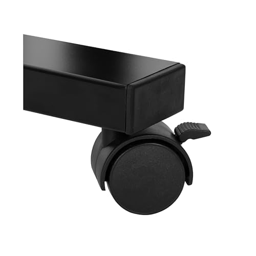 Seville Classics Airlift Adjustable Laptop Desk with Wheels - 24 Inch Black Flat Model
