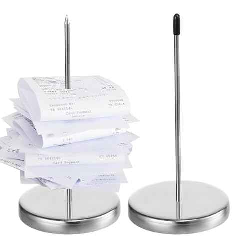 Receipt Holder 2pcs Ticket Holder Ticket Stabber for Restaurant Receipt Holder Spike Bill Fork Check Spindle for Restaurant Bars Hotel Office