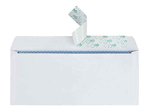 Quality Park, #10 Security Tinted Envelopes, Redi-Strip, Windowless, White, 4.125x9.5, 500 per box (69122)