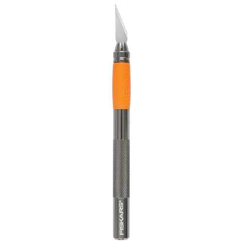 Fiskars Detail Craft Knife, Cool Gifts for Brother, Included with Protective Cover, 8", Exacto Knife for Crafting, Orange