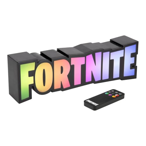 Fortnite RGB Logo Light with Remote USB Desk Wall Decor - Officially Licensed Gaming Lamp