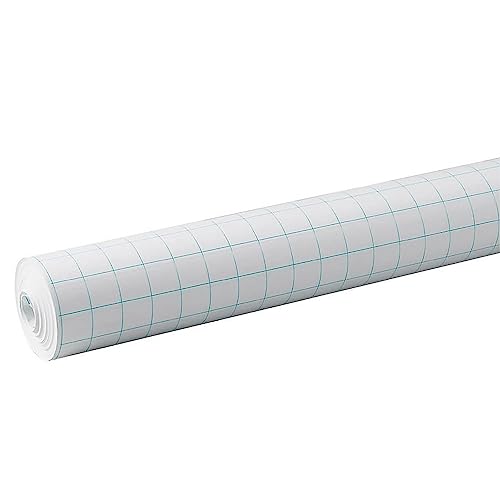 Pacon 34-Inch x 200 Ft 1-Inch Grid Paper Roll, White, Recyclable, PAC0077810