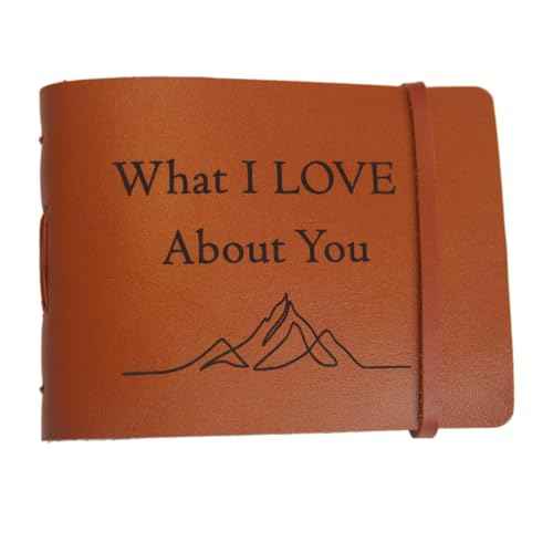 What I Love About You Book, 50 Fill-in-the-Blank Reasons, Romantic Christmas Gifts for Women, Men, Boyfriend, Husband, Him, Girlfriend, Couple, Handmade Valentine¡¯s Day, Pocket Size Leather Journal