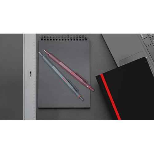 Rotring 600 Full-Metal Body 0.7mm Mechanical Pencil, Black, for Precise Ruler-Based Drawing