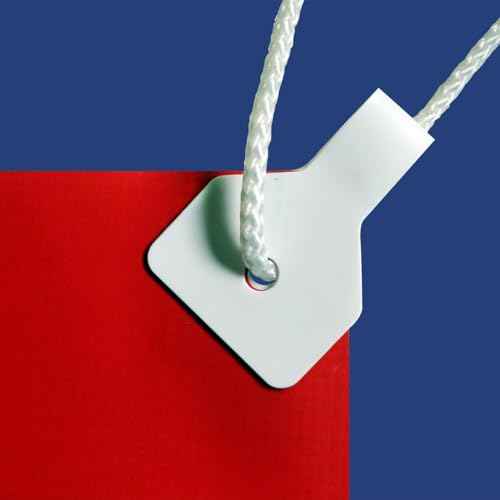 BannerUps Adhesive Grommet Tabs - Regular White (heavy duty outdoor - 100 pieces) - BAN001