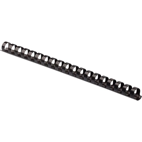 Fellowes 52326 Plastic Binding Combs - Round Back, 1/2 Inches, 90 Sheets, Black, 100 Pack