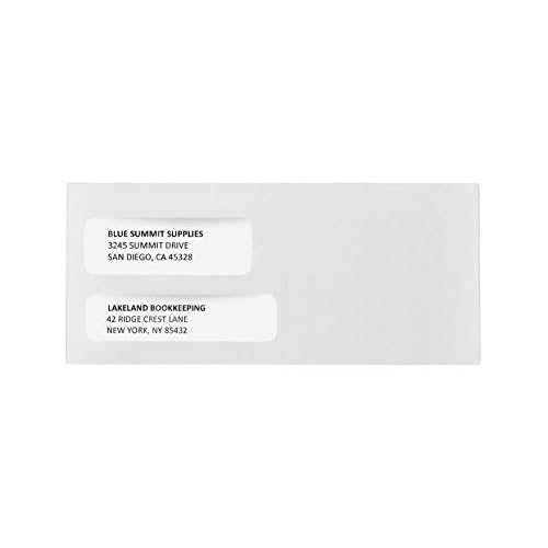 500 No. 9 Flip and Seal Double Window Security Envelopes - Designed for Quickbooks Invoices and Business Statements with Self Seal Flip Press and Seal Flap -Number 9 Size 3 7/8 Inch X 8 7/8 Inch