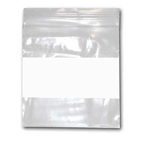 CuteBox Re-Sealable White Block Zip Lock Seal Poly Bags 2" x 2" 100pcs for Retail, Party Favors, Storage, Organization, Crafts, Labelling, Merchandise, Packaging, Display