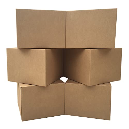 UBMOVE Large Moving Boxes 20x20x15 Inches - Pack of 6 Corrugated Cardboard Storage & Shipping Boxes